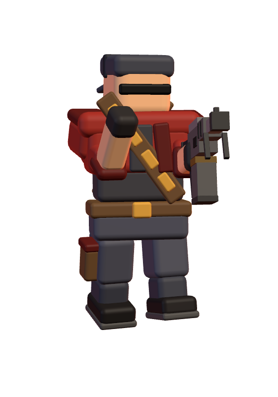 The MEATGRID marine, machine gun levelled