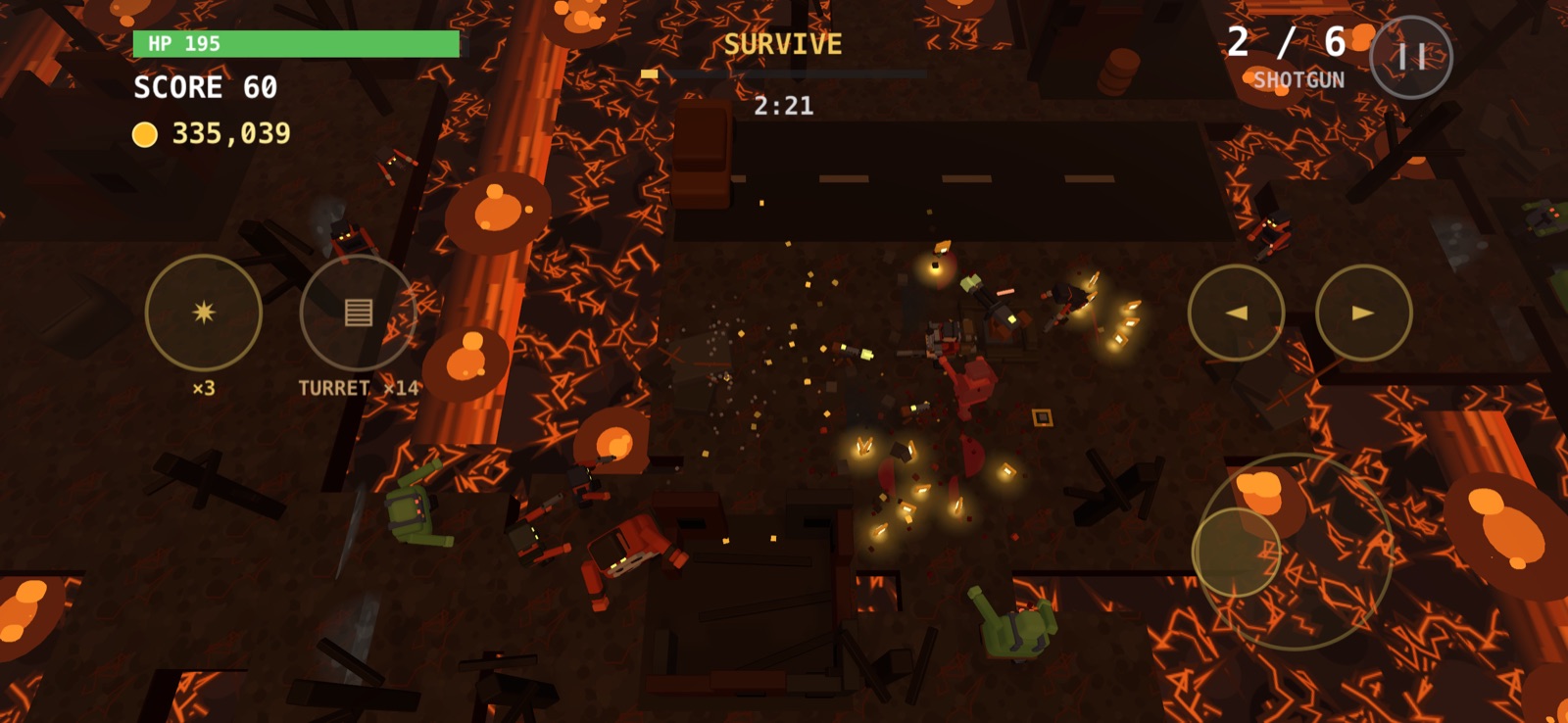 Holding out with a shotgun while the ground burns
